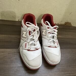 Mens New Balance 550 Terracotta White Red Shoe Sneakers Size 11.5 No insole